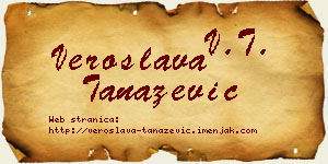 Veroslava Tanazević vizit kartica